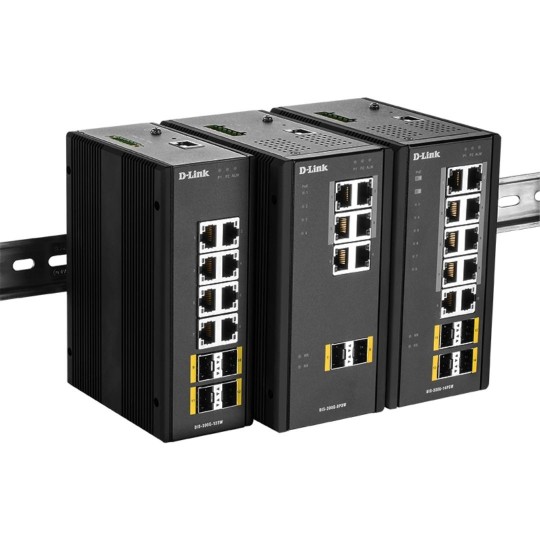 SFP Yuvalarına Sahip Endüstriyel Gigabit Yönetilebilir PoE Switch