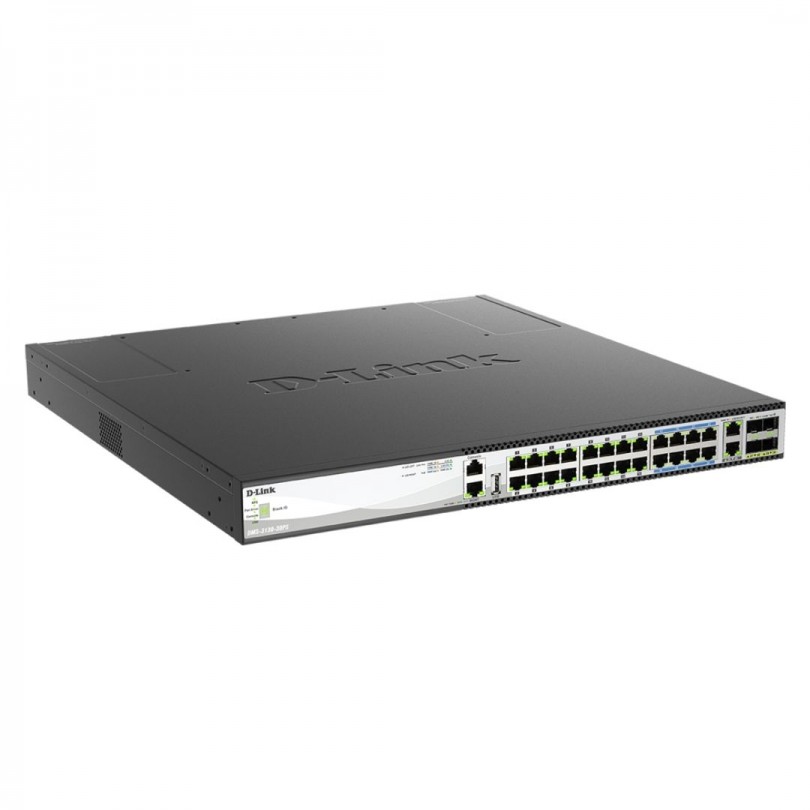 30 Bağlantı Noktalı Katman 3 İstiflenebilir Çoklu Gigabit Yönetilen PoE Switch