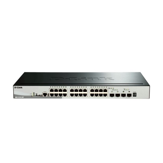 2 SFP bağlantı noktası ve 2 10GbE SFP + bağlantı noktası dahil 28 bağlantı noktalı İstiflenebilir Gigabit PoE Switch, 193W PoE bütçeli